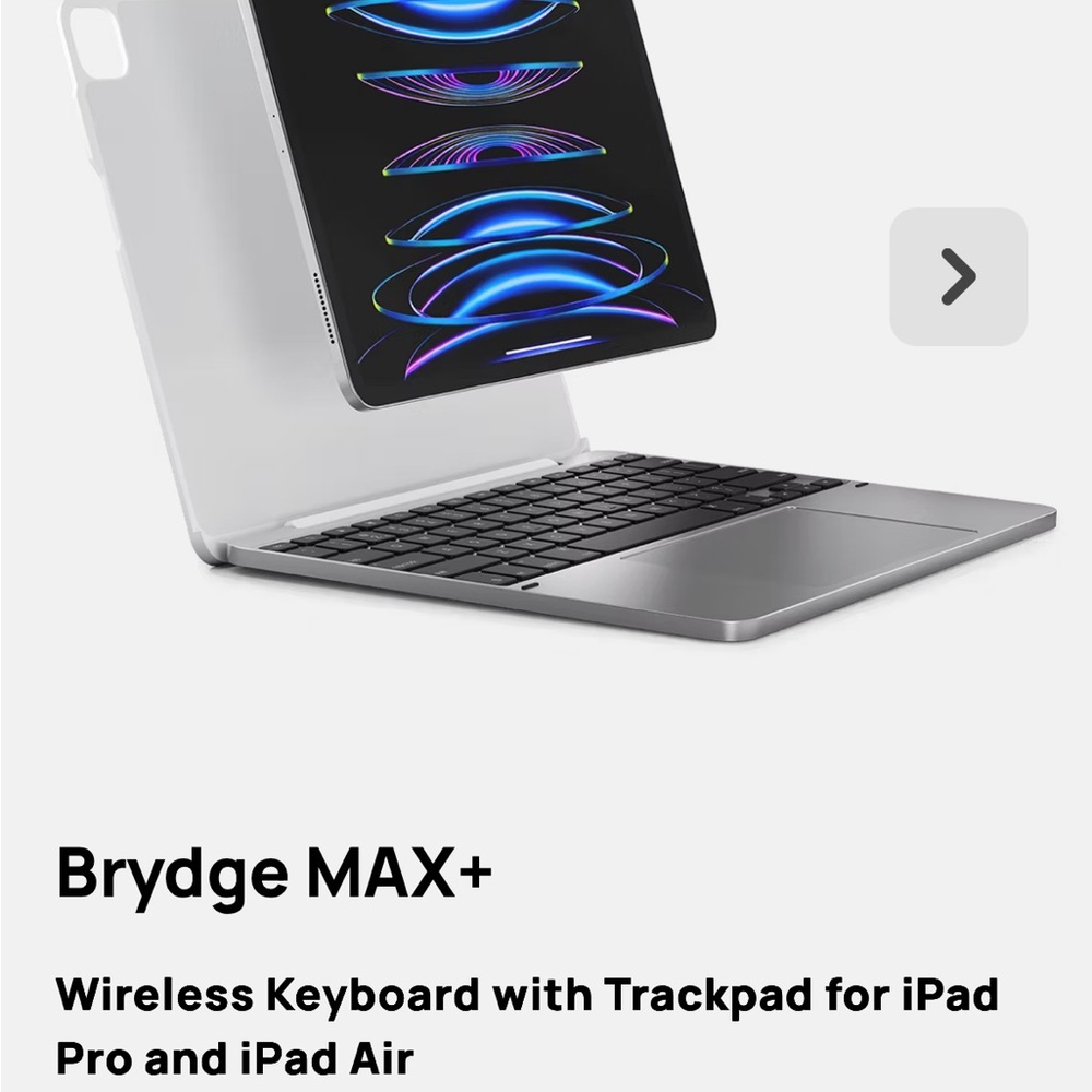 MAX+ Wireless Keyboard with Trackpad for iPad - Gray